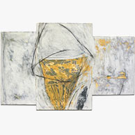 <em>Marble</em>, 2012, 37"x57"x3", Casein on wood panel