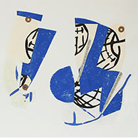 <em>Balance Forward</em>, 2010, 15"x15", Mixed media collage on paper