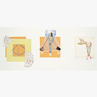 <em>Vision Vessel EV 8</em>, 2010, 15.5"x32", Etching, silkscreen, collage on paper